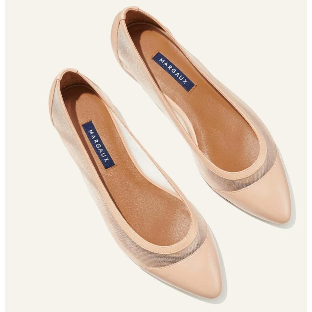 Margaux The Pointe Flat Ballet‎ Shoes Rose Nude Mesh Womens 6 EU 36